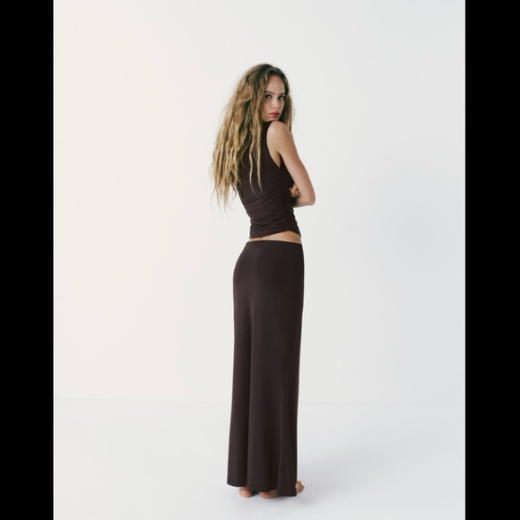 NWT ZARA LONG POLYAMIDE SKIRT - Picture 4 of 8